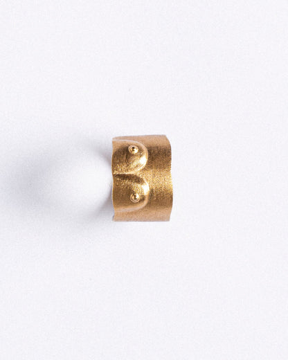 BAGUE SCULPTURE N°1 LIGHT VERMEIL BROSSÉ