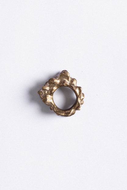 BAGUE ROCHE EN LAITON