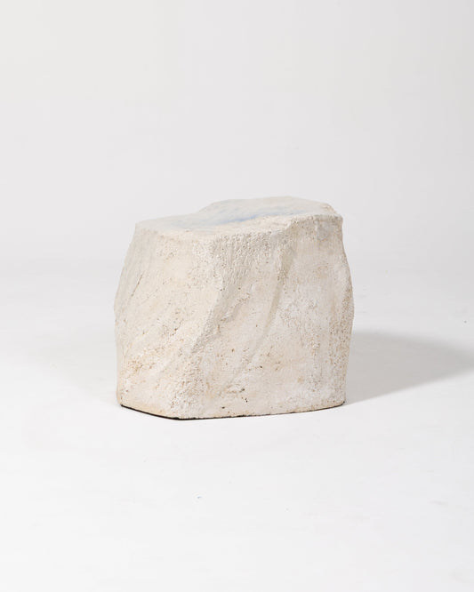 SIÈGE EN GRÈS BLANC CHAMOTTÉ