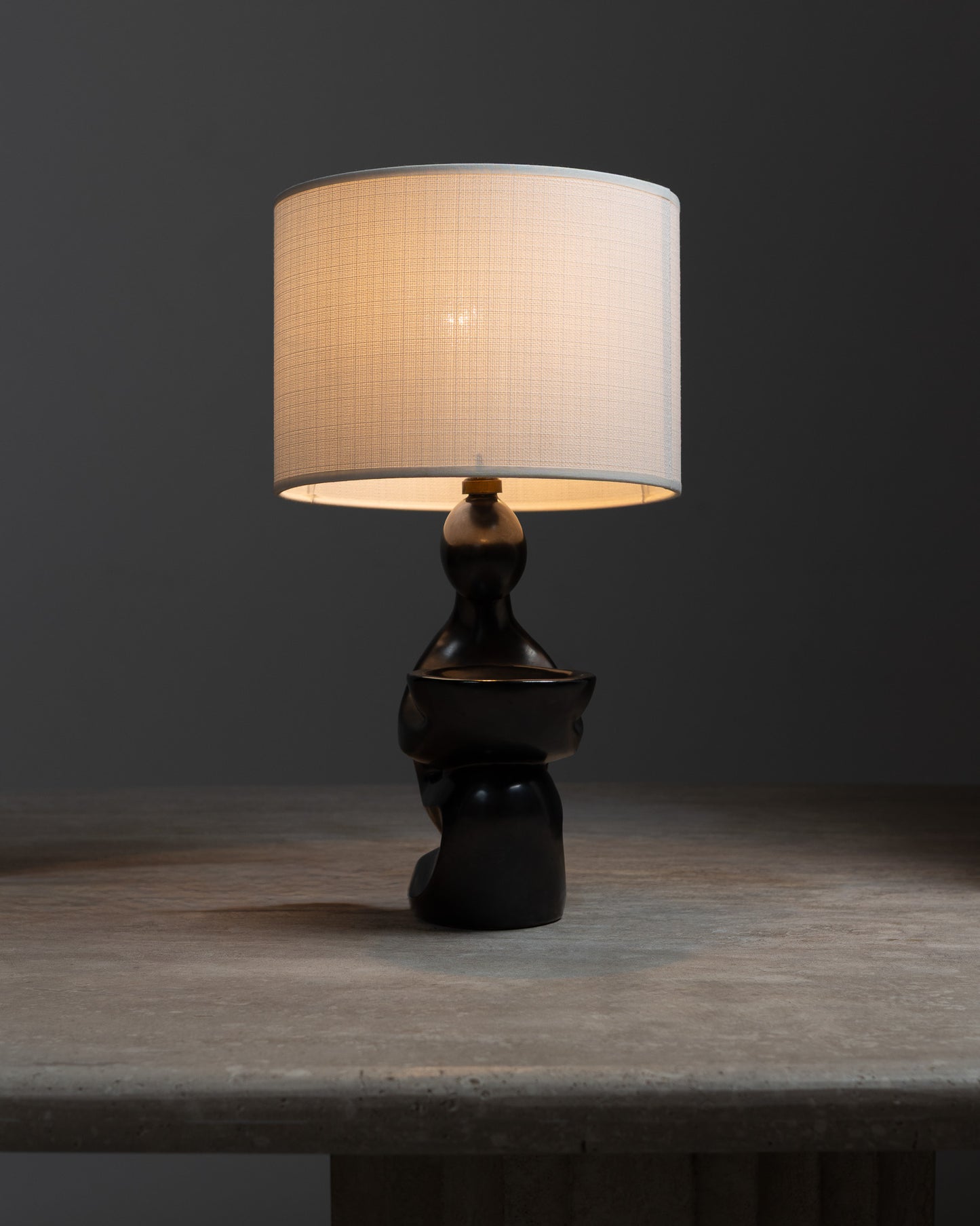 CERAMIC LAMP, GIL AGNOLONI, CIRCA, 1950s