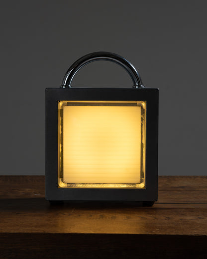 LAMPE EN MÉTAL ET VERRE 'VALIGETTA', MATTEO THUN, 1980s