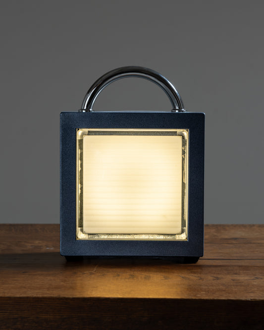 METAL AND GLASS VALIGETTA LAMP, MATTEO THUN, 1980s