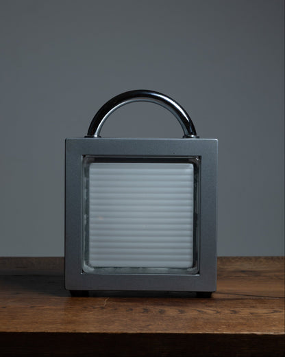 LAMPE EN MÉTAL ET VERRE 'VALIGETTA', MATTEO THUN, 1980s