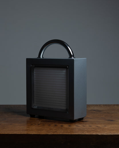 LAMPE EN MÉTAL ET VERRE 'VALIGETTA', MATTEO THUN, 1980s