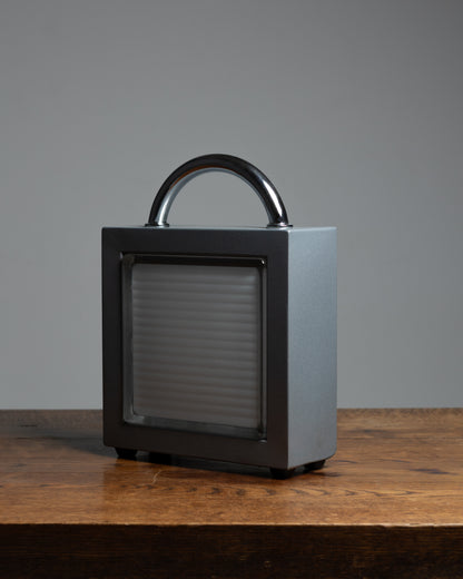 LAMPE EN MÉTAL ET VERRE 'VALIGETTA', MATTEO THUN, 1980s