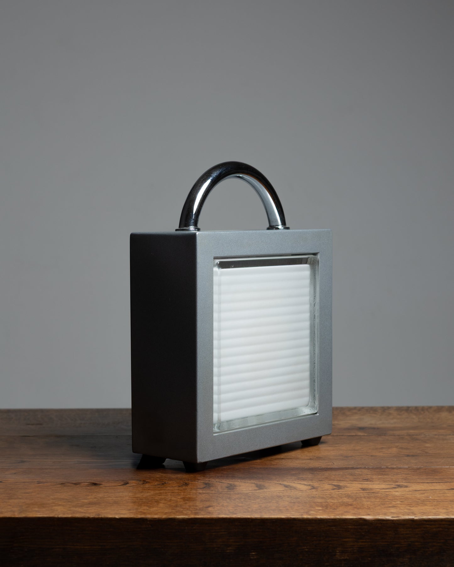 LAMPE EN MÉTAL ET VERRE 'VALIGETTA', MATTEO THUN, 1980s