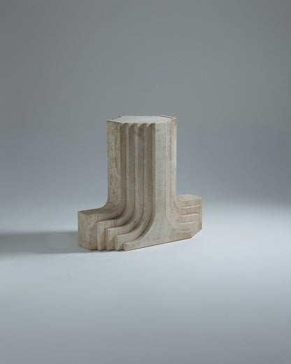 TABLE EN TRAVERTIN, CATTELAN ITALIA, 1980s