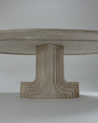 TABLE EN TRAVERTIN, CATTELAN ITALIA, 1980s