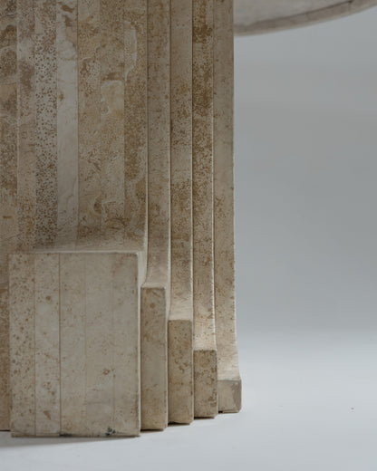 TABLE EN TRAVERTIN, CATTELAN ITALIA, 1980s
