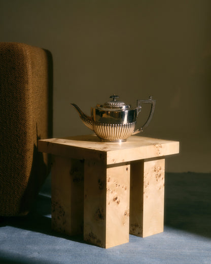 RESERVED-SZKLO STUDIO - SILVER-PLATED METAL TEA AND COFFEE SERVICE, SHEFFIELD, 1950s