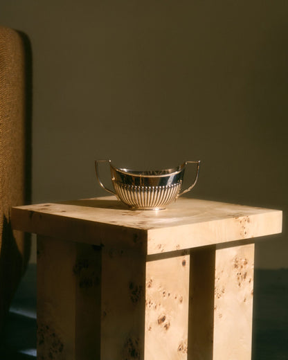 RESERVED-SZKLO STUDIO - SILVER-PLATED METAL TEA AND COFFEE SERVICE, SHEFFIELD, 1950s