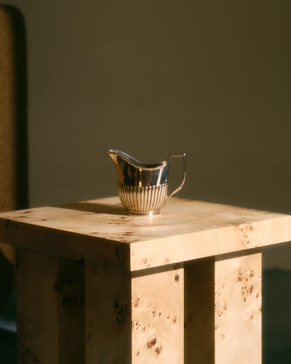 RESERVED-SZKLO STUDIO - SILVER-PLATED METAL TEA AND COFFEE SERVICE, SHEFFIELD, 1950s