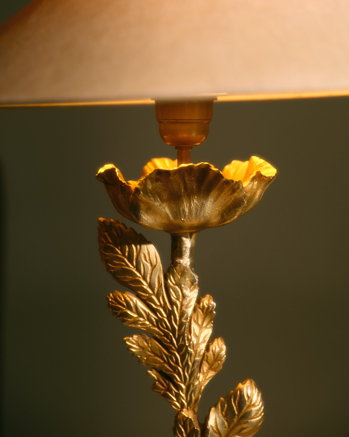 BRONZE TABLE LAMP, FONDICA, 1980s