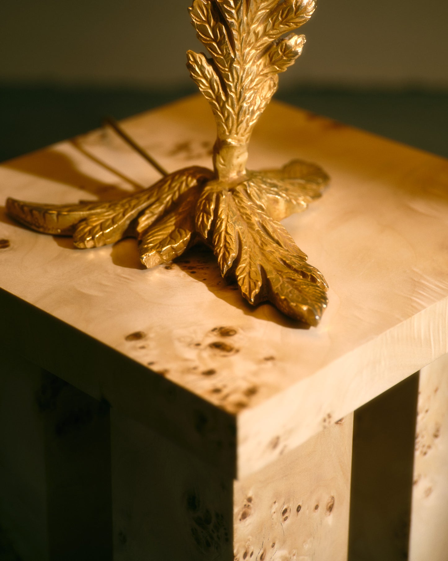 BRONZE TABLE LAMP, FONDICA, 1980s