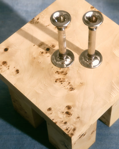 Pair of silver-plated candlesticks, 1970s