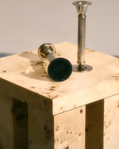 Pair of silver-plated candlesticks, 1970s