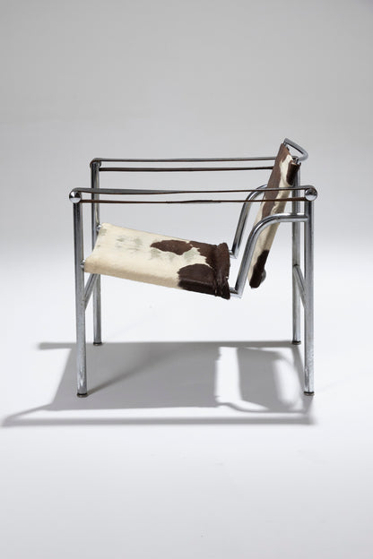 FAUTEUIL EN CUIR "LC1", LE CORBUSIER, CASSINA, 1930s