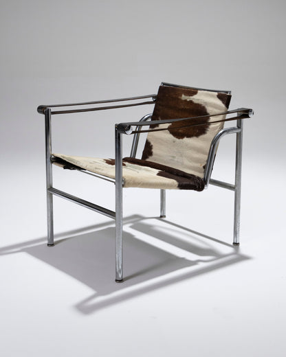 FAUTEUIL EN CUIR "LC1", LE CORBUSIER, CASSINA, 1930s