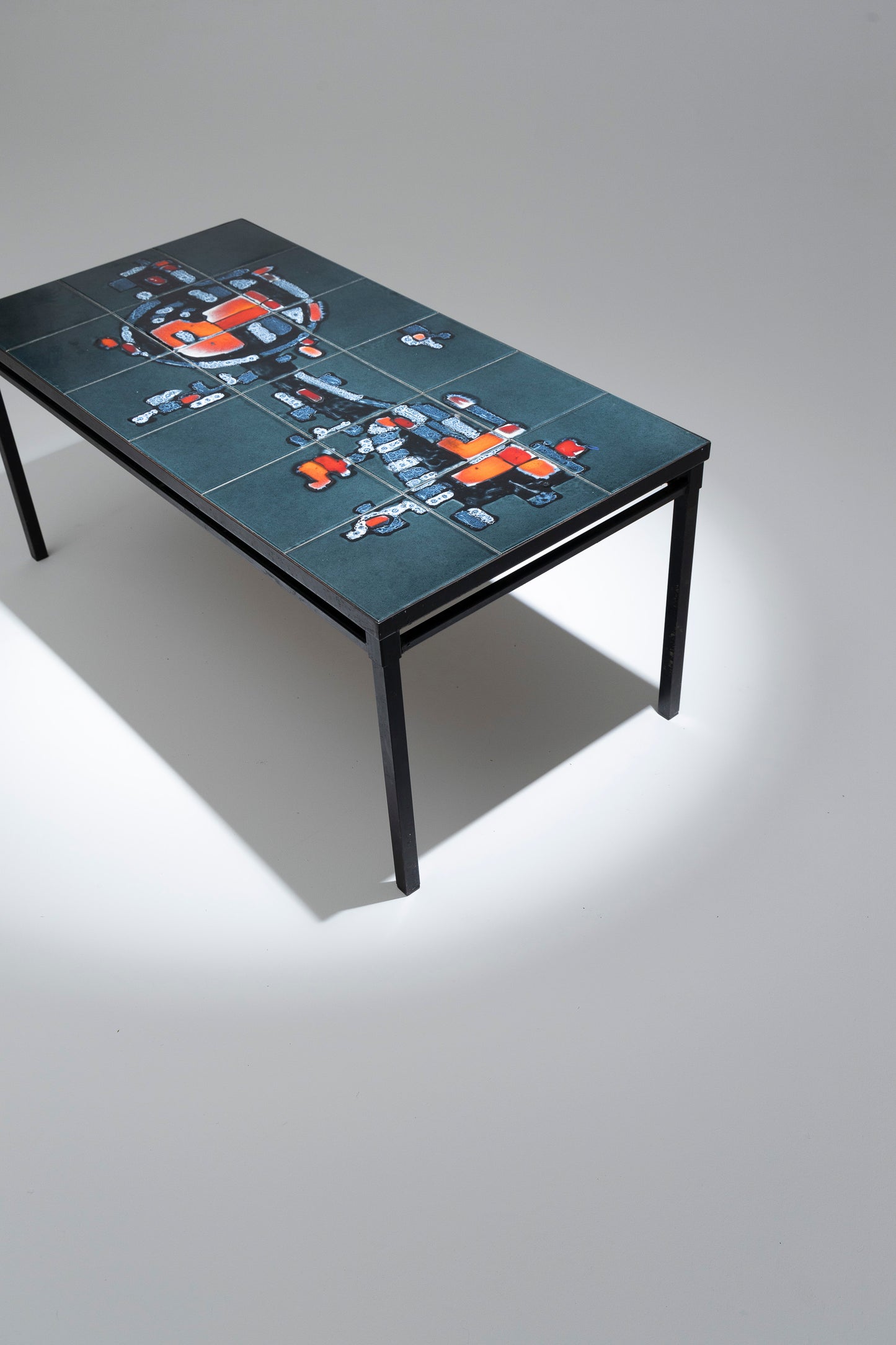 VALLAURIS BELARTI CERAMIC COFFEE TABLE, 1960s