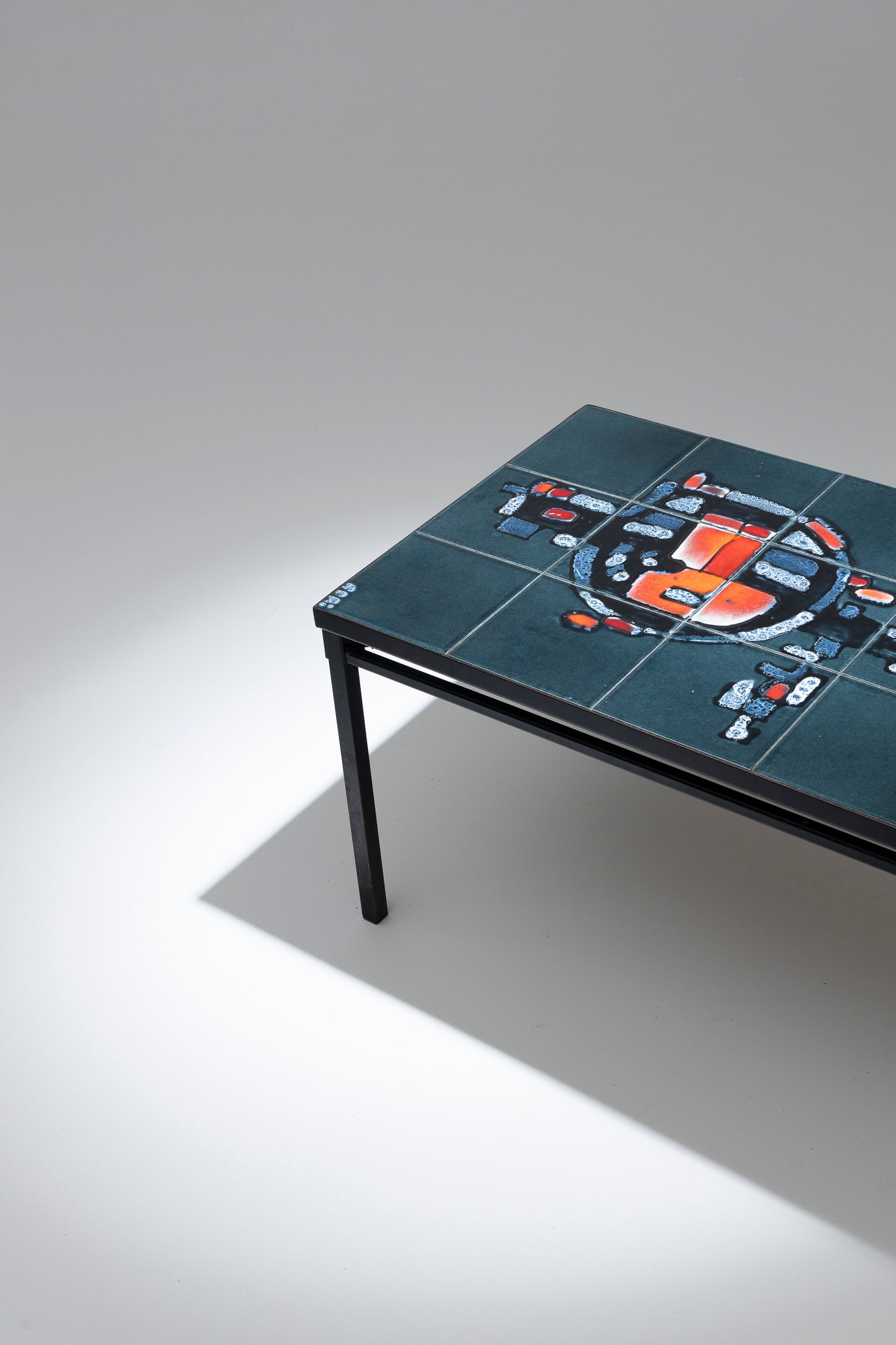 VALLAURIS BELARTI CERAMIC COFFEE TABLE, 1960s