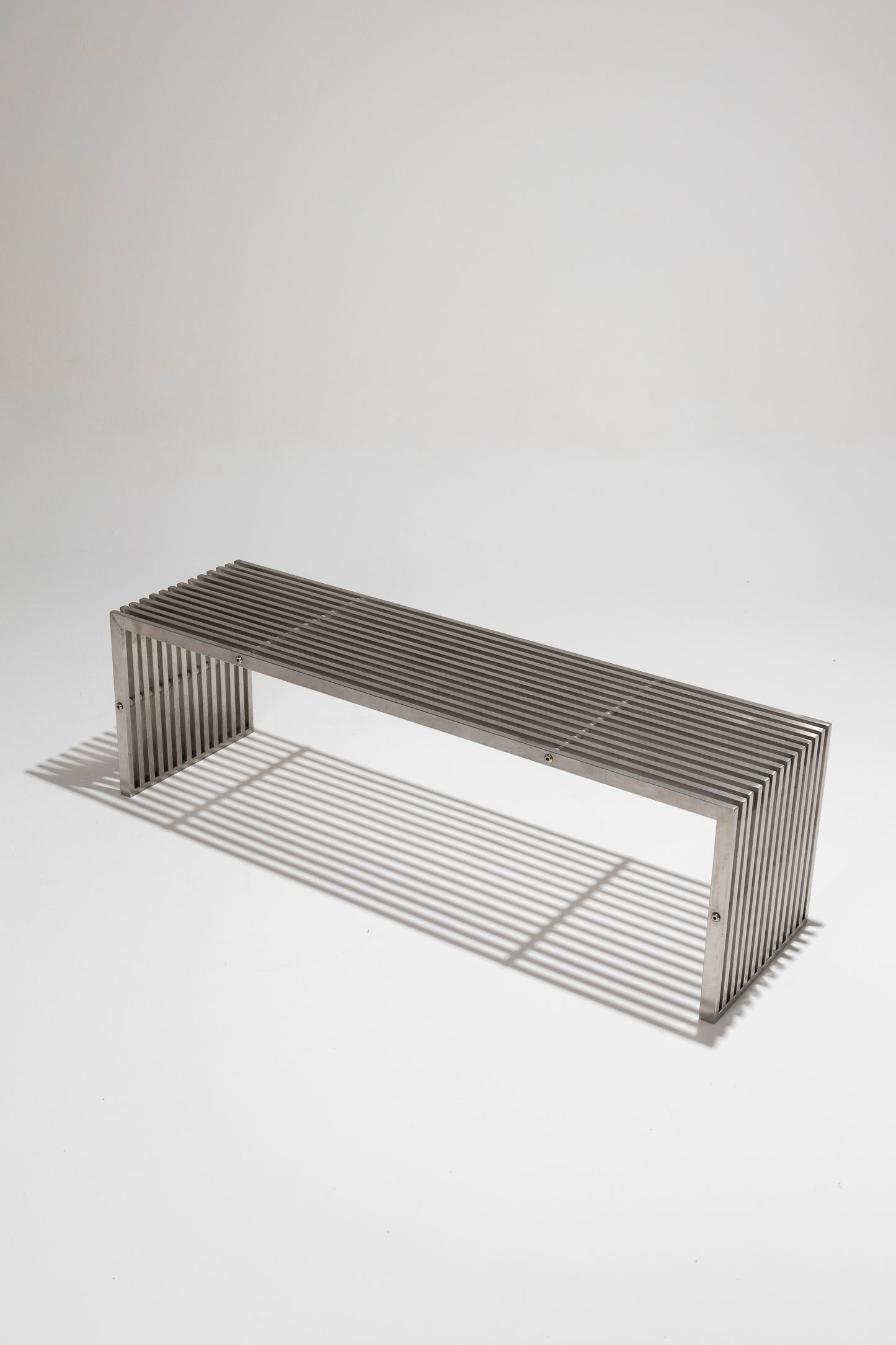 STAINLESS STEEL BENCH, 1990s