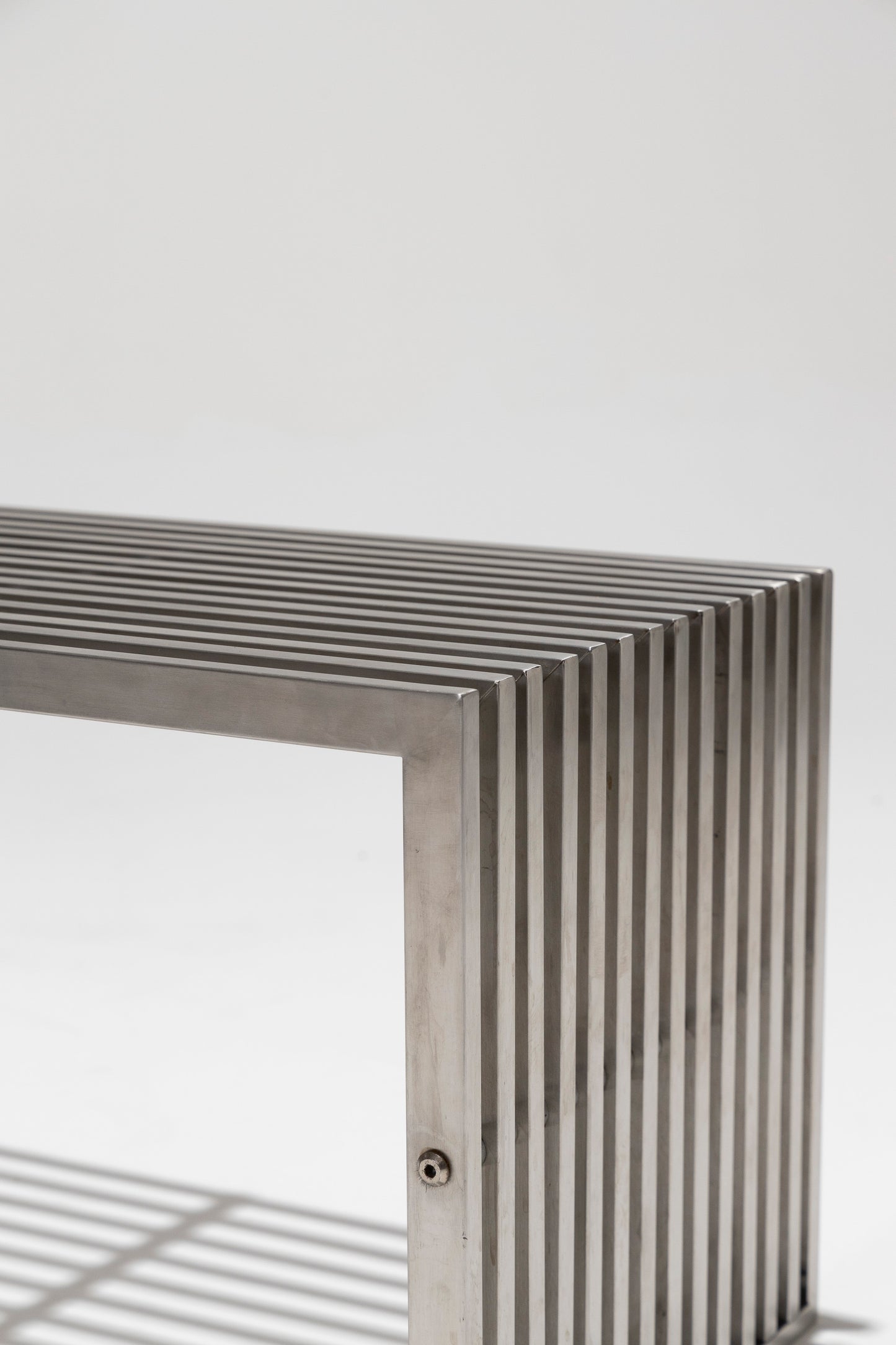 STAINLESS STEEL BENCH, 1990s