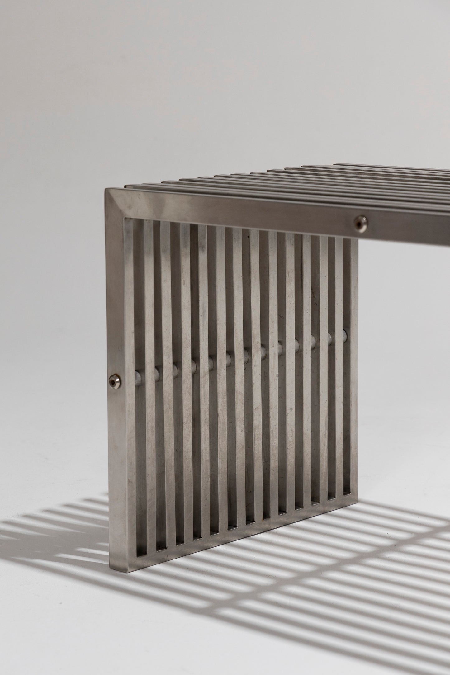 STAINLESS STEEL BENCH, 1990s