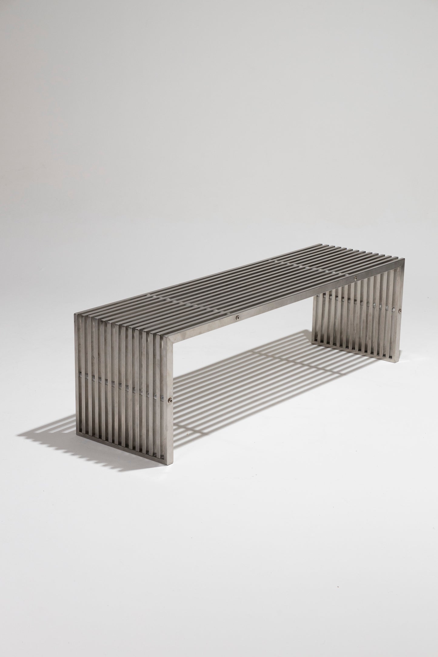 STAINLESS STEEL BENCH, 1990s