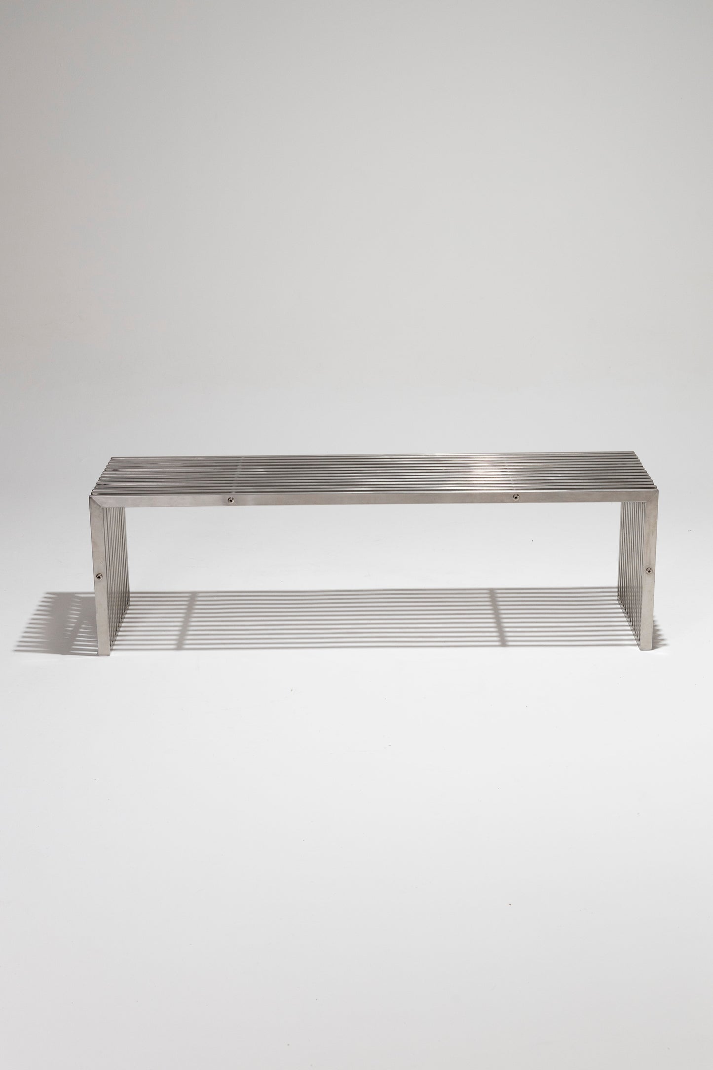 STAINLESS STEEL BENCH, 1990s