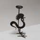 WROUGHT IRON ROOSTER CANDLE HOLDER, 1960s