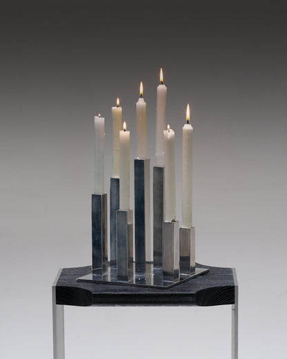 BOUGEOIR 7 FEUX EN ALUMINIUM, 1970s