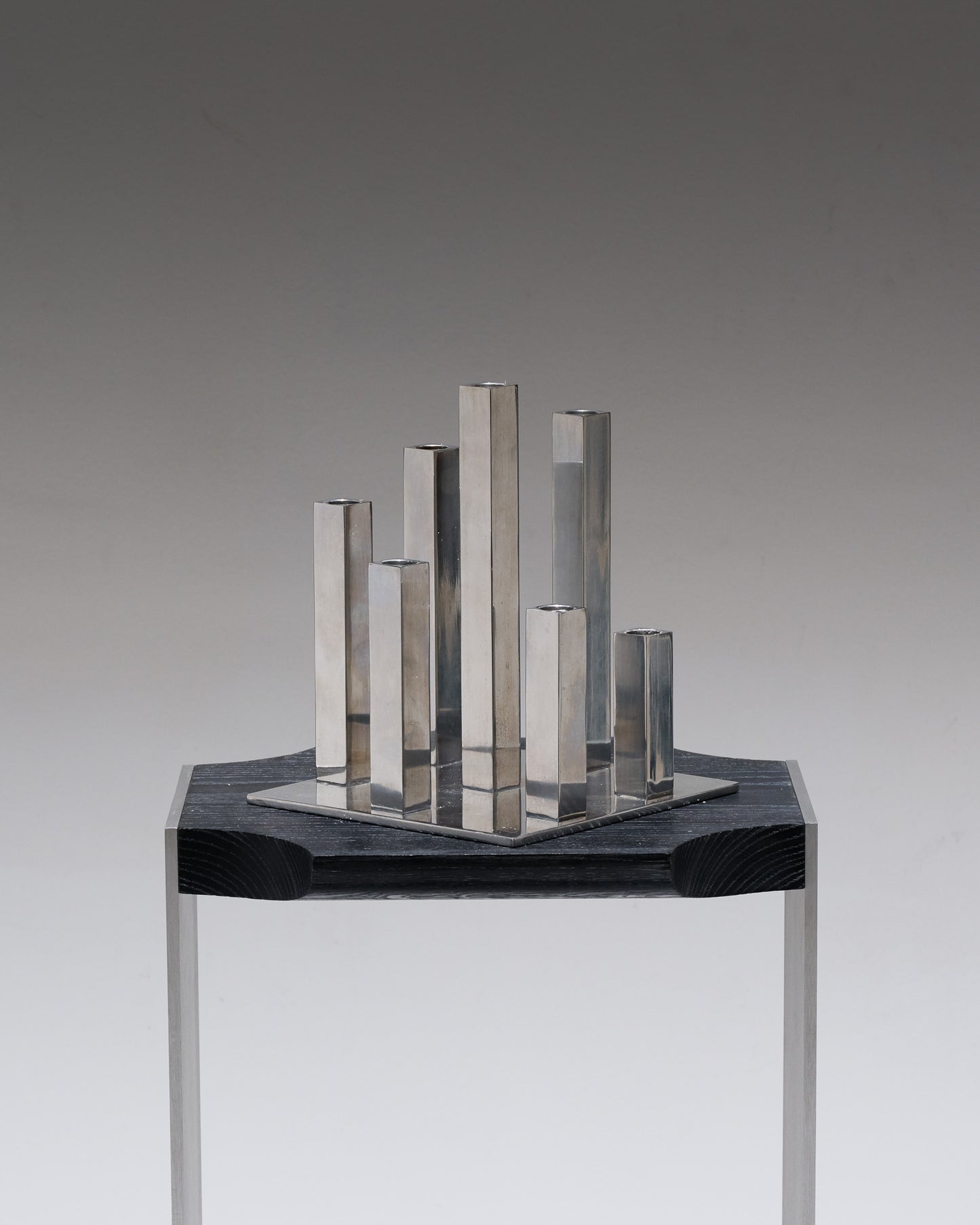 BOUGEOIR 7 FEUX EN ALUMINIUM, 1970s