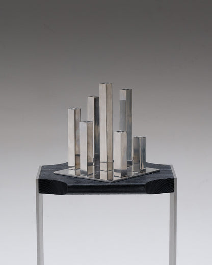 BOUGEOIR 7 FEUX EN ALUMINIUM, 1970s