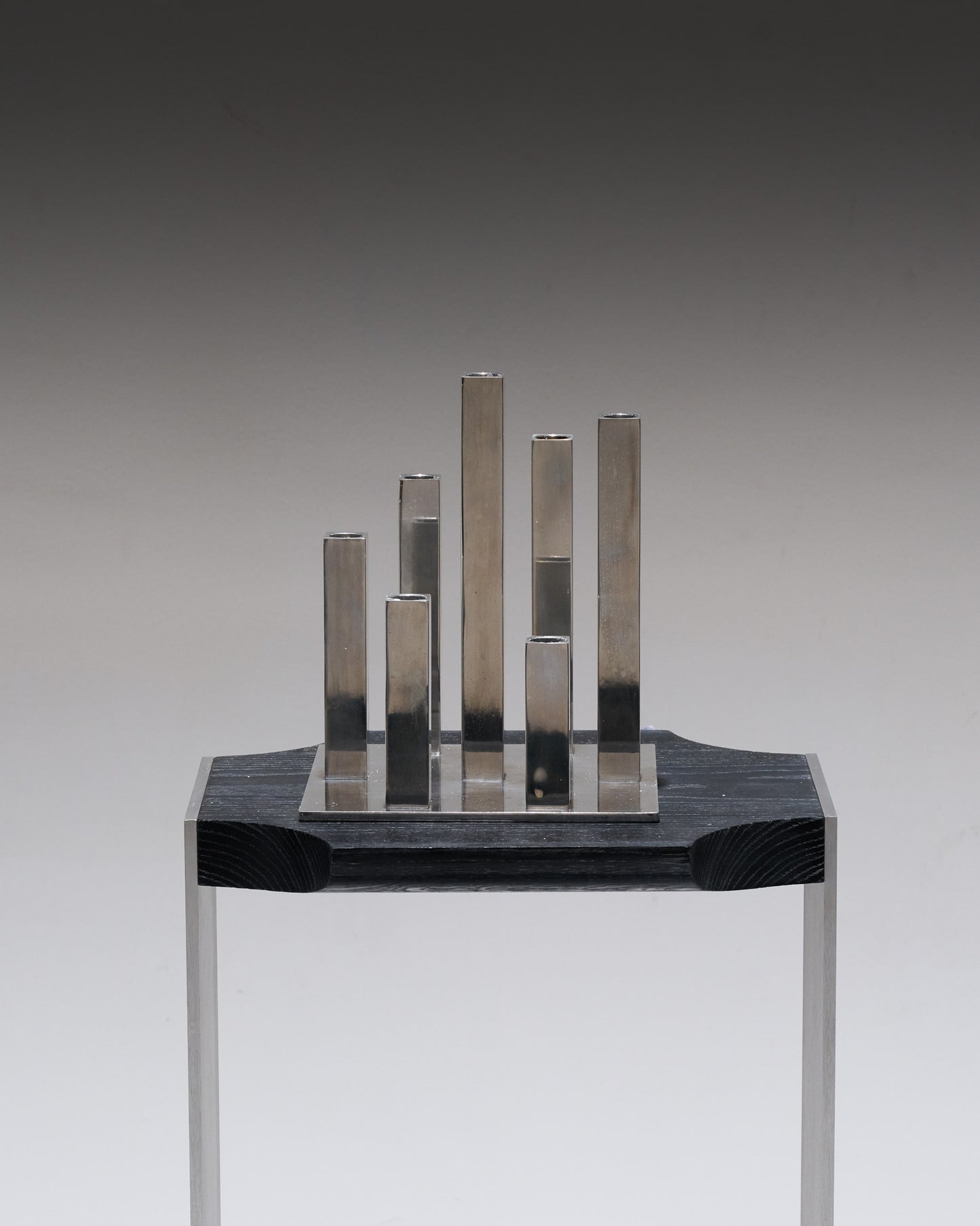 BOUGEOIR 7 FEUX EN ALUMINIUM, 1970s