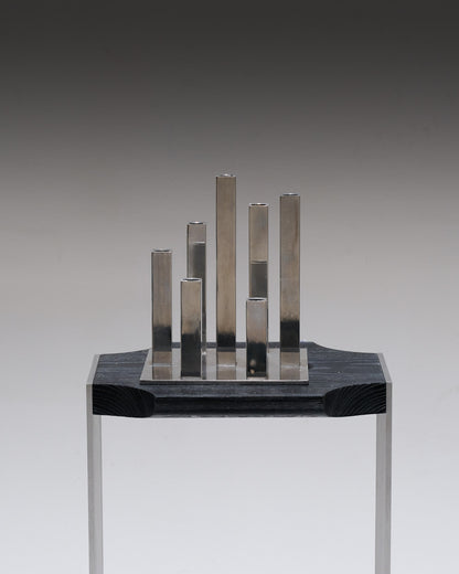 BOUGEOIR 7 FEUX EN ALUMINIUM, 1970s