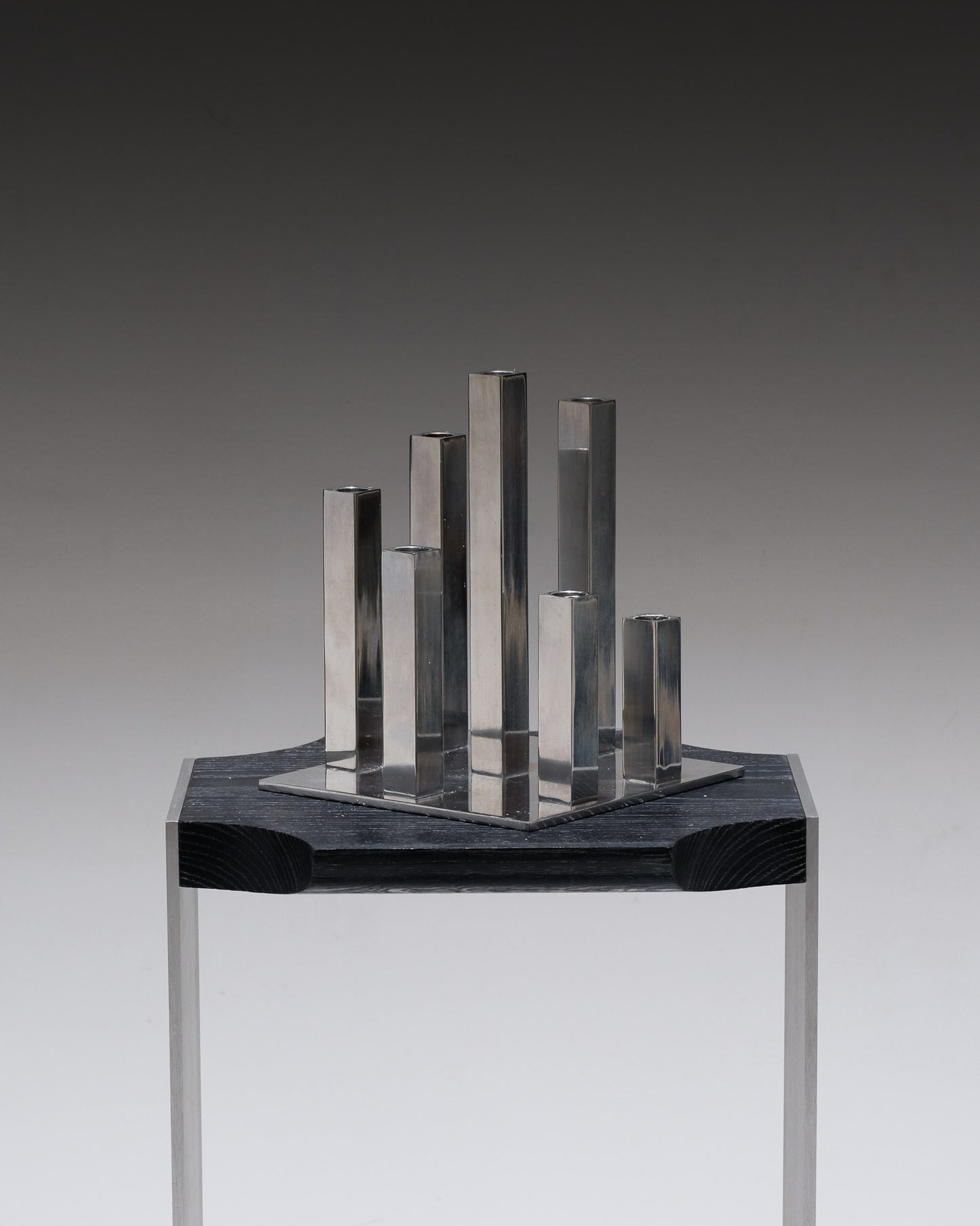 BOUGEOIR 7 FEUX EN ALUMINIUM, 1970s