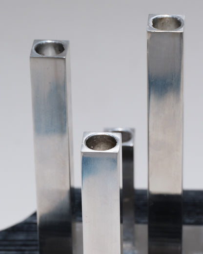 BOUGEOIR 7 FEUX EN ALUMINIUM, 1970s