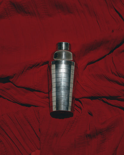 SHAKER EN MÉTAL ARGENTÉ, 1950s