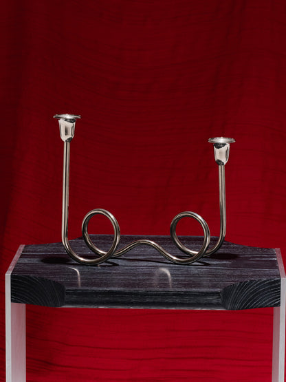 BOUGEOIR DEUX FEUX EN MÉTAL, 1970s