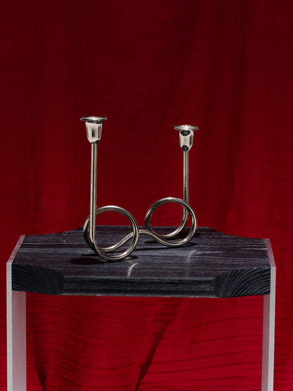 BOUGEOIR DEUX FEUX EN MÉTAL, 1970s