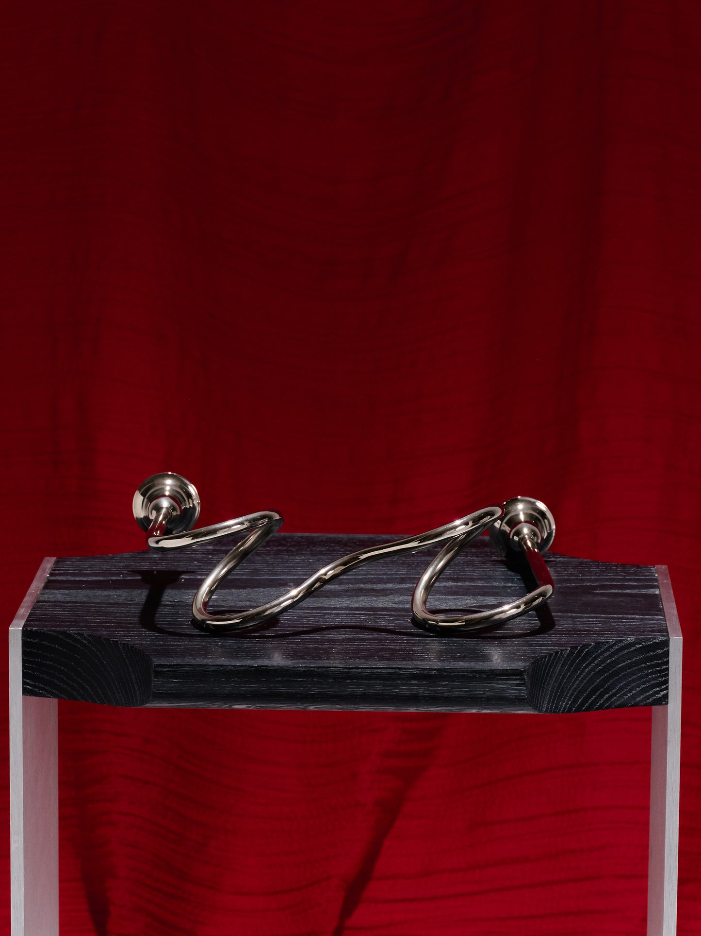 BOUGEOIR DEUX FEUX EN MÉTAL, 1970s