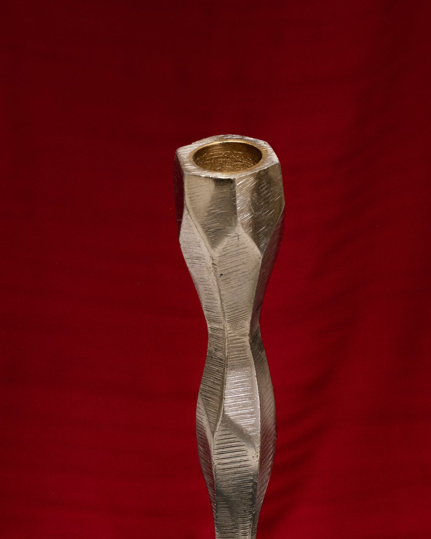 TRIO OF BRASS CANDLESTICKS, 1970s