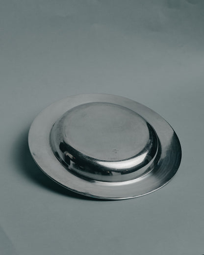 ASSIETTE À PÂTÉE EN MÉTAL ARGENTÉ POUR PETIT CHIEN / CHAT, CHRISTOFLE, 1960s