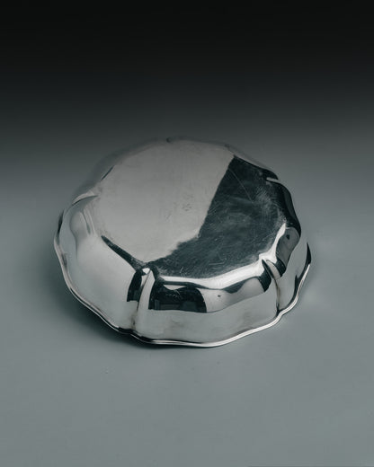 GAMELLE EN MÉTAL ARGENTÉ POUR GRAND CHIEN, 1960s