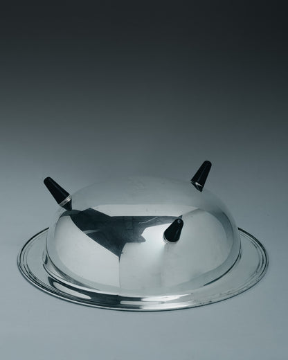 GAMELLE EN MÉTAL ARGENTÉ POUR GRAND CHIEN, 1960s