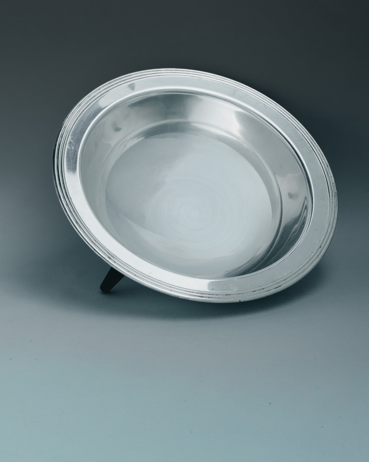 GAMELLE EN MÉTAL ARGENTÉ POUR GRAND CHIEN, 1960s