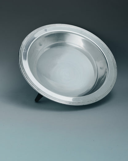 GAMELLE EN MÉTAL ARGENTÉ POUR GRAND CHIEN, 1960s