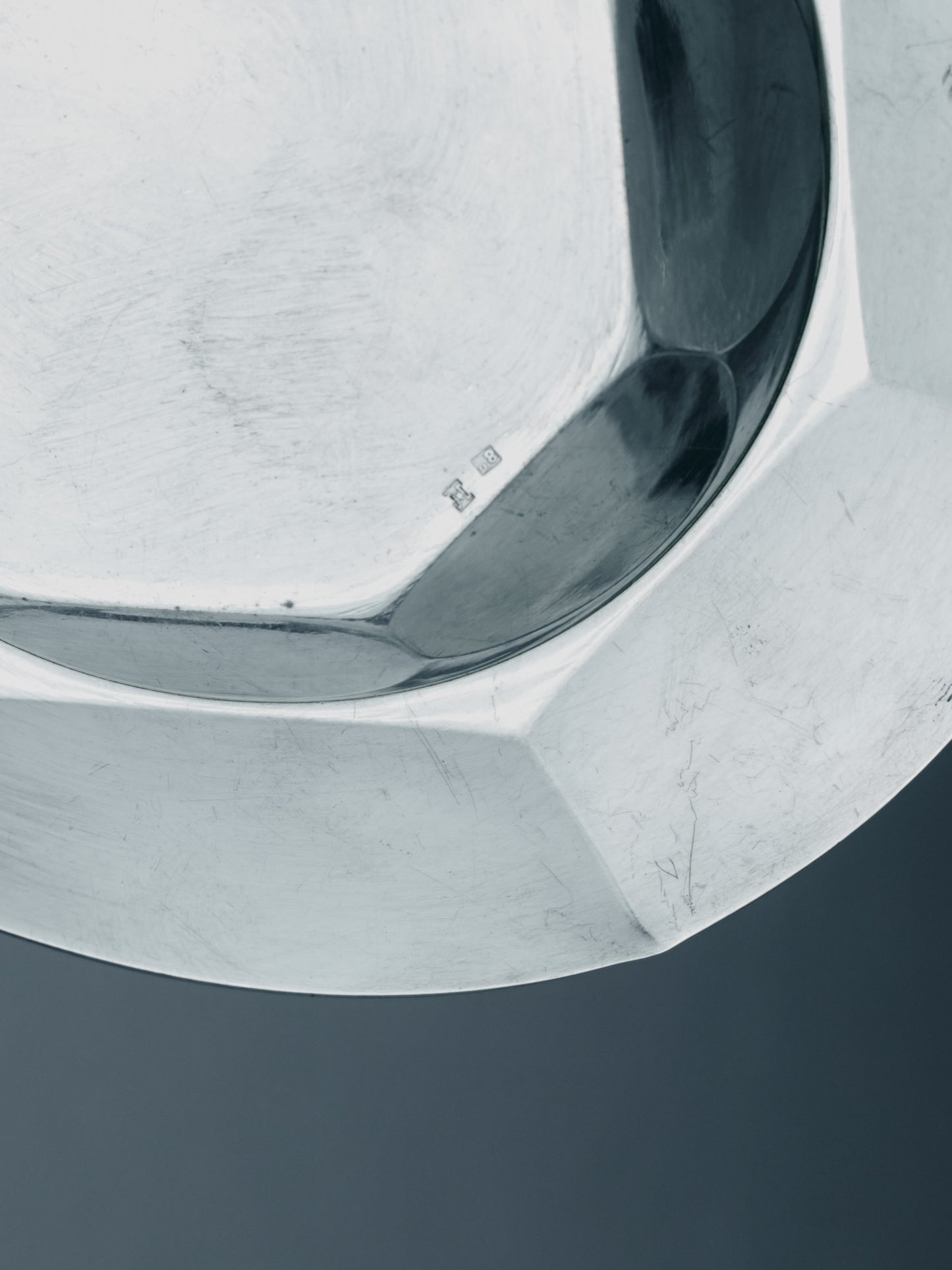 SILVER-PLATED METAL PÂTÉE PLATE FOR SMALL DOGS OR CATS, 1950S