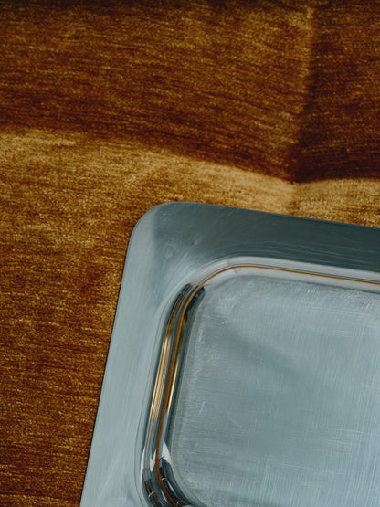 ASSIETTE À PÂTÉE EN MÉTAL ARGENTÉ POUR MOYEN CHIEN / CHAT, 1970s