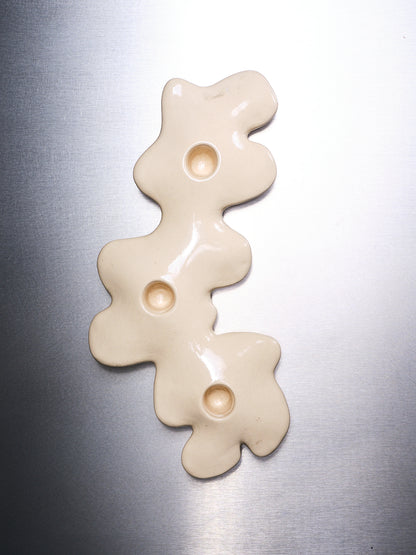 Triple sandstone candlestick